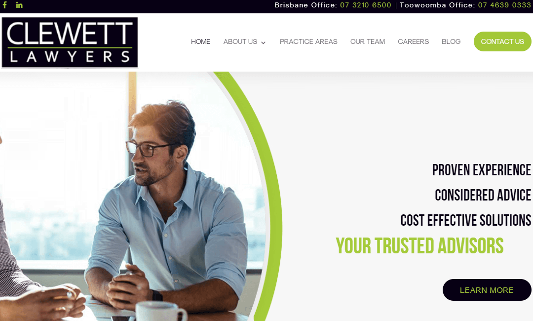 Clewett Lawyers New Website